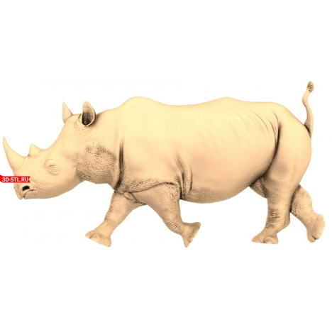 3D model of a Rhinoceros in STL format for CNC