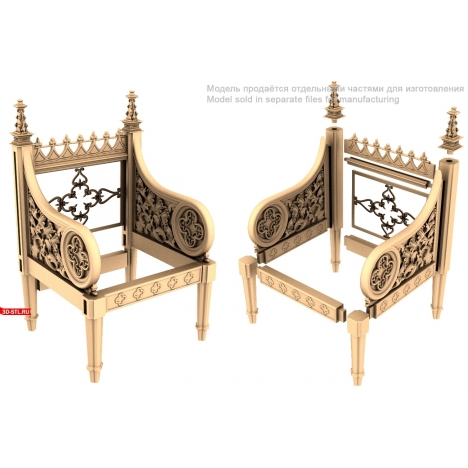 An exquisite chair with carved design