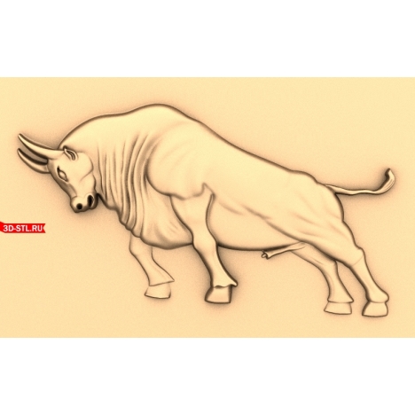 3D model of a bull for CNC