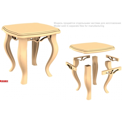 An elegant table with ornate legs