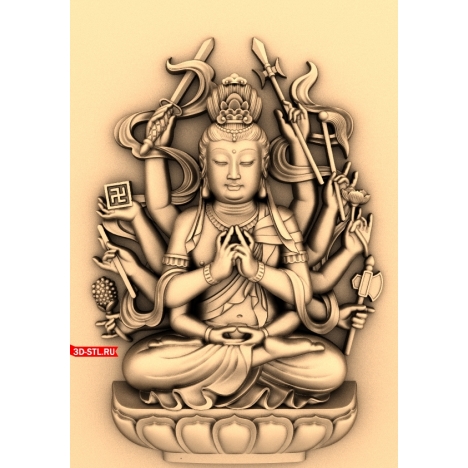 Guanyin Panel - 3D CNC model