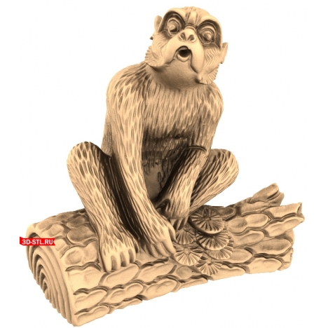 3D model of a monkey for 3D printing