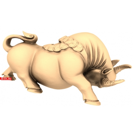 3D model of a bull for 3D printing
