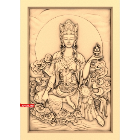 Guanyin panel - 3D model in STL format