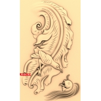 Panel Bird and Fish