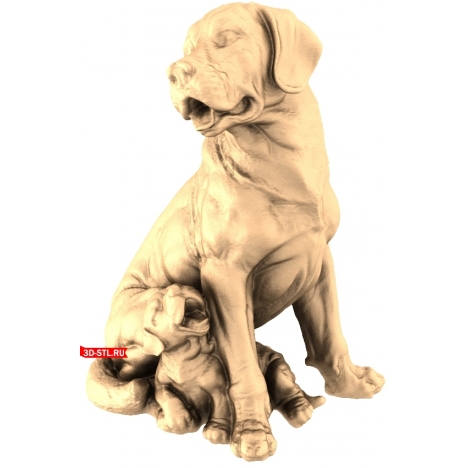 3D Model of Dogs for 3D Printing