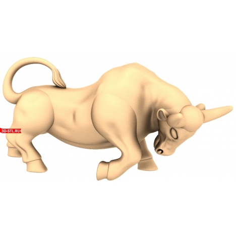 3D model of a bull for 3D printing