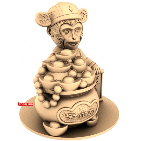 Monkey 3D model for printing