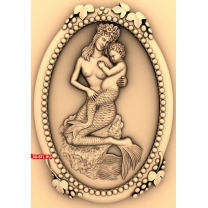 Panel of the Mermaid with her Son