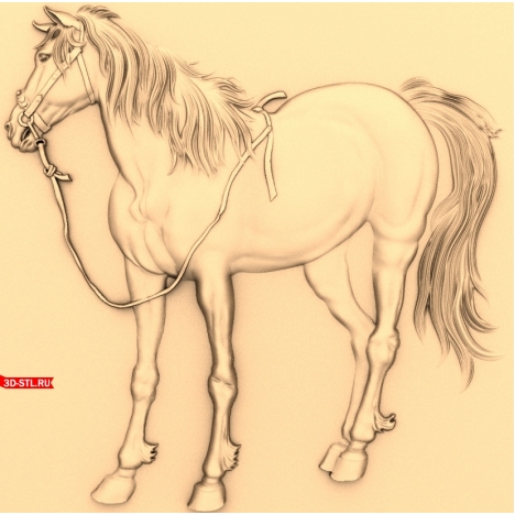 Horse Panel - 3D model for CNC milling