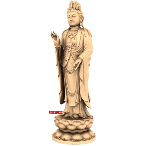 3D model of Guanyin for 3D printing