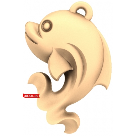3D Fish model in STL format for CNC machines