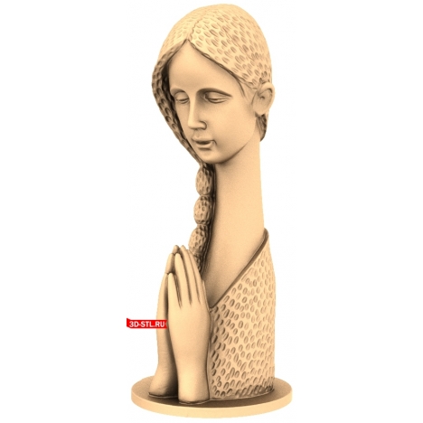 Praying Girl - 3D Printable Model