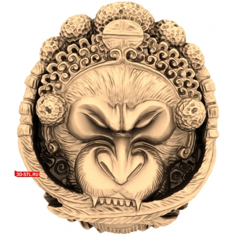 Chinese Monkey Panel - 3D CNC Model