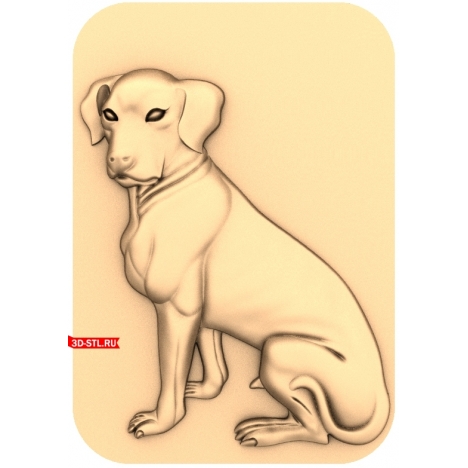 3D model of a dog in STL format for CNC