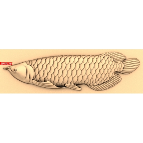 Fish Panel - 3D model for CNC machine