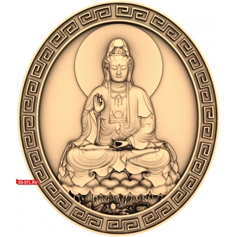 Guanyin Panel - 3D CNC Model