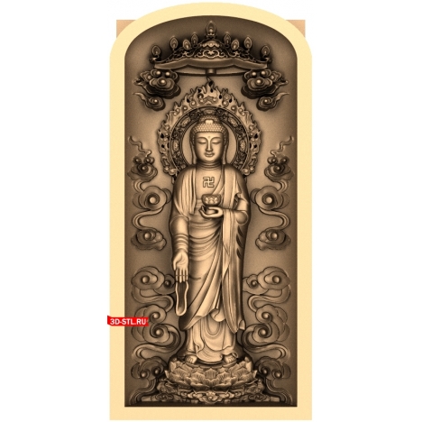 Buddha Panel with Background 
