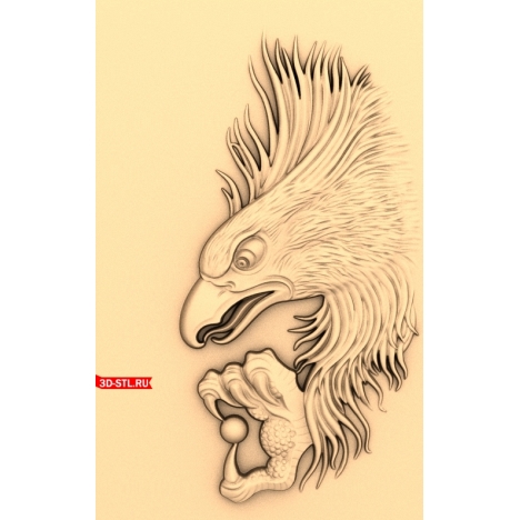Eagle Panel - 3D model for CNC in STL format