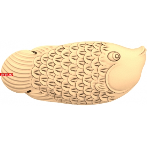 Fish Panel - 3D model for CNC machine in STL format