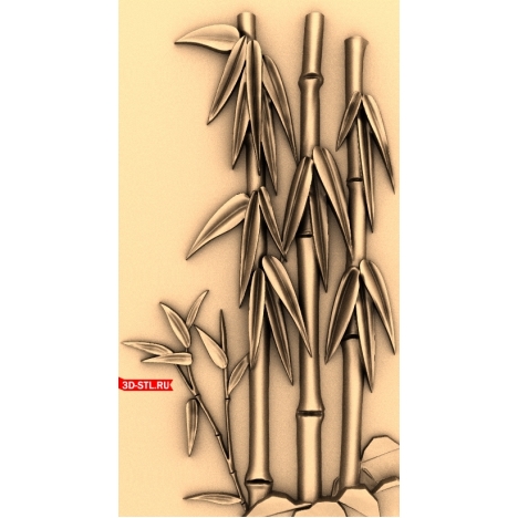 Bamboo Panel - 3D model for CNC
