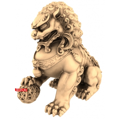 Hunter Guardian Lion - 3D Printable Model