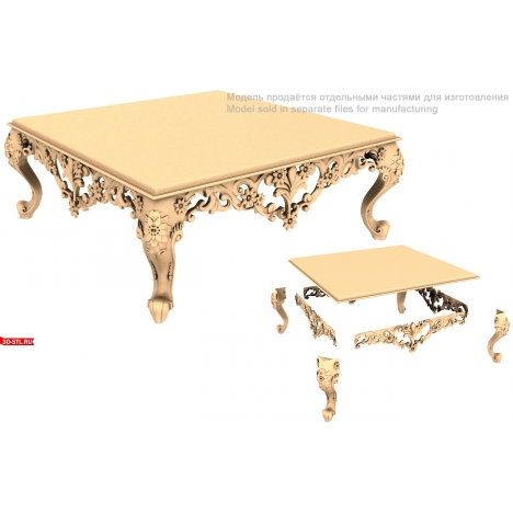 Elegantly carved CNC table