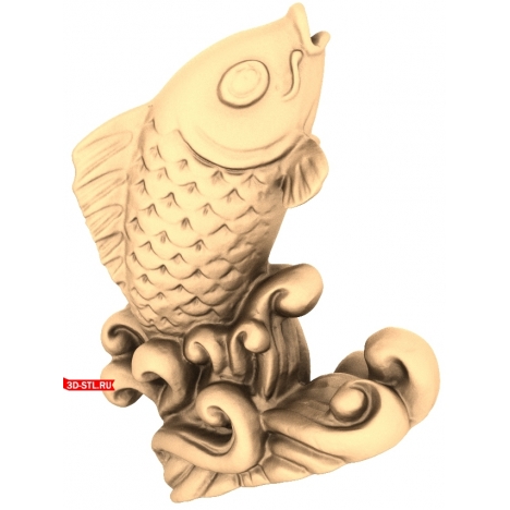 3D model of a fish for 3D printing