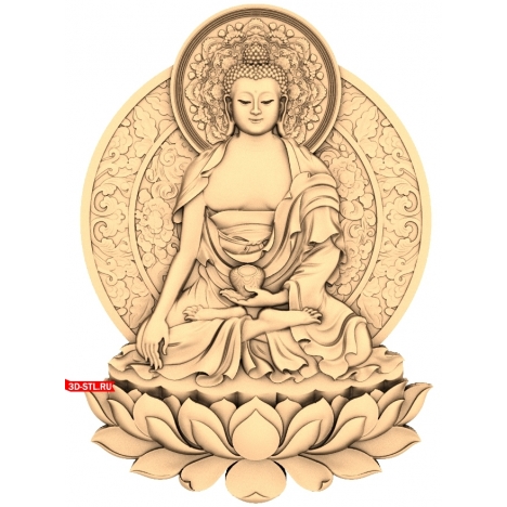Buddha Panel - 3D CNC model