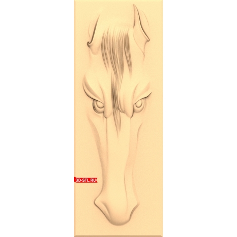 Horse Panel - 3D model for CNC