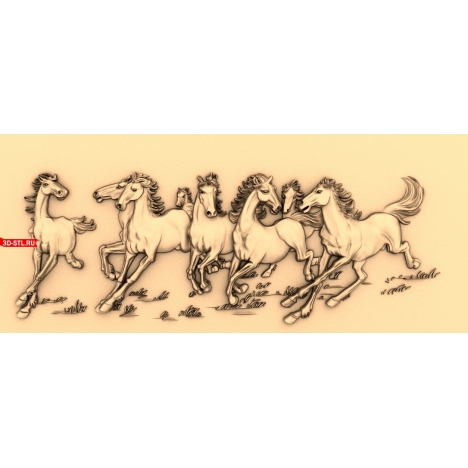Running Horses Panel 