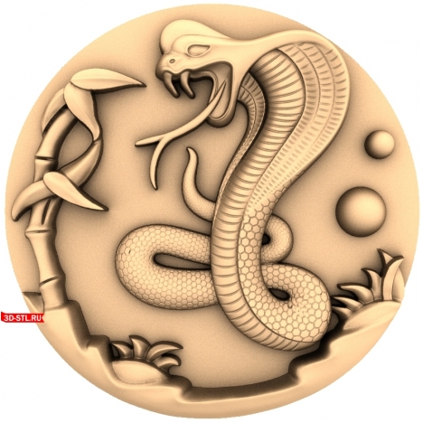 Snake Panel - 3D Model for CNC