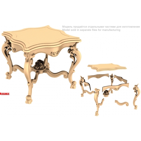 3D Model of a Table with Elegant Decor