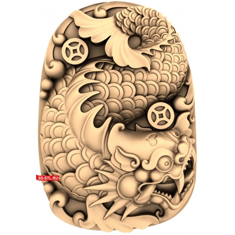 Panel Dragon with background
