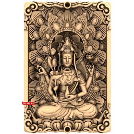 Guanyin Panel - 3D model in STL format for CNC