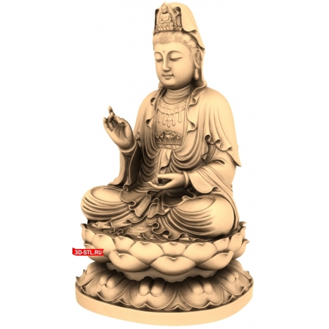 3D model of Guanyin for 3D printing