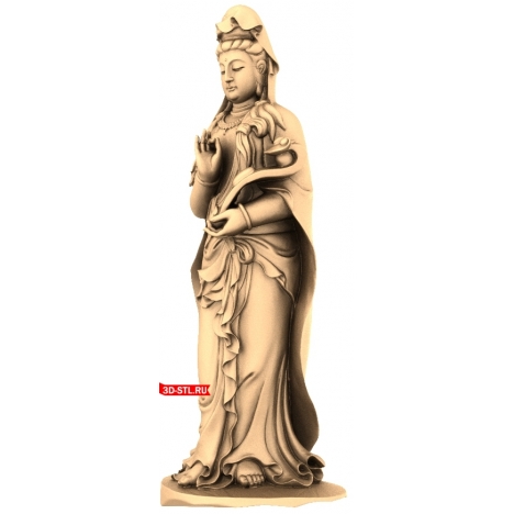 3D model of Guanyin for 3D printing