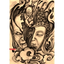 Panel Buddha and Demon