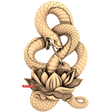 Snake Panel - 3D STL model for CNC