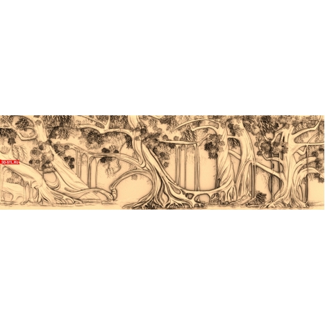Wonderful Forest Panel - 3D CNC model