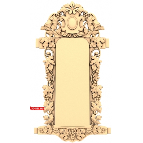 Chair back with relief decor