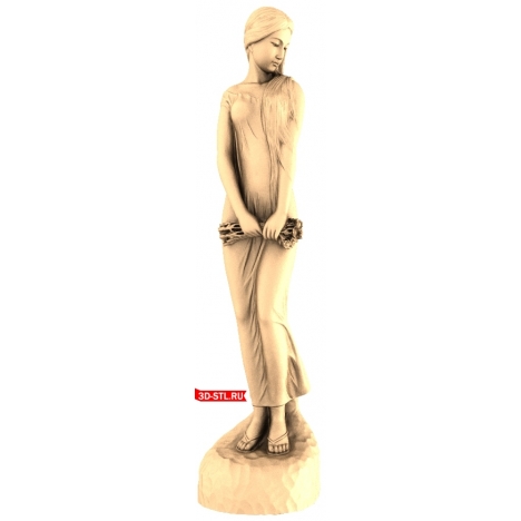 3D model of a girl for 3D printing
