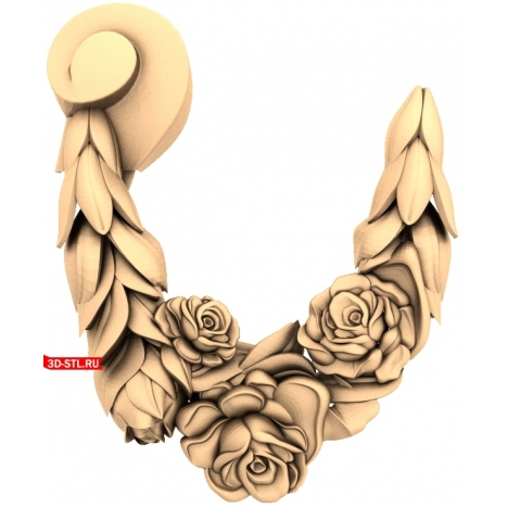 Buy an STL 3D model of a flower garland for CNC