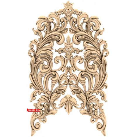 3D model of a luxurious ornament for a CNC machine