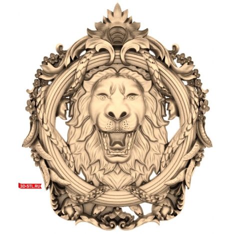 Decorative Lion Panel - 3D CNC model