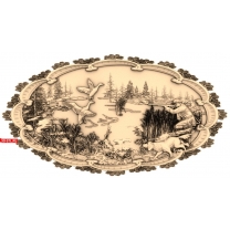 Panel "Hunter by the Lake"