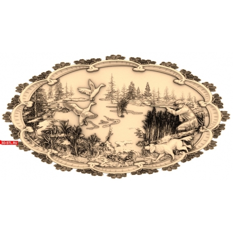 Hunter by the Lake Panel - 3D CNC Model