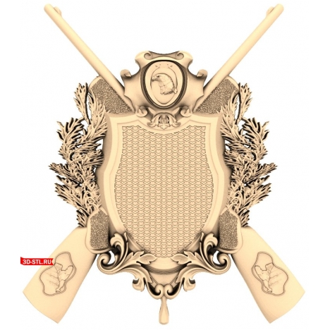Hunting Panel - 3D STL model for CNC