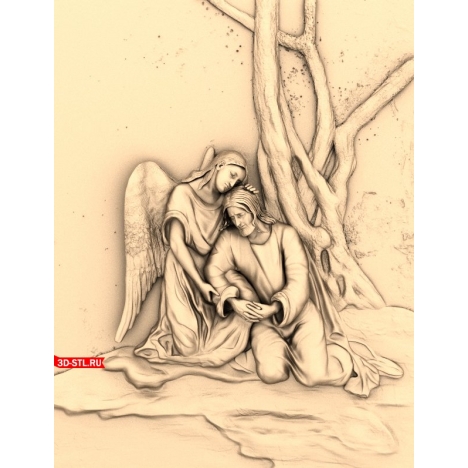 Gethsemane Panel - 3D model for CNC