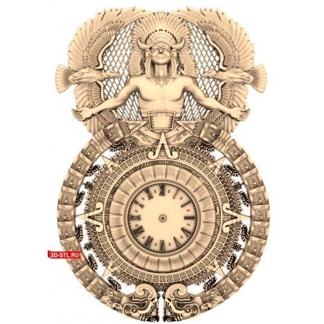 Indian Clock - 3D STL model for milling